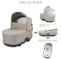 Люлька для коляски Veloce и Vivace Culla Flex Astral, бежевая