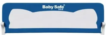 Барьер безопасности Baby Safe УШКИ, для детской кроватки, синий