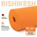 Коврик для йоги Yogastuff Ришикеш оранжевый 183*60 см, прочный, нескользящий