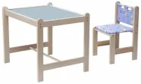 Набор детской мебели Малыш-2 (стол+стул) Утки синие+синяя столешница