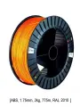 Оранжевый ABS пластик для 3D принтеров и ручек 1.75мм 2кг