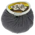 Пряжа ADELIA KATTY 100% шерсть 10 шт. х50г 150м №12 серый