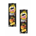 Чипсы картофельные Pringles Hot Flamin Cheese, острые с вкусом сыра 160г х 2 шт (Европа)