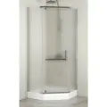 Душевое ограждение 90*90 см. Arena Pentagon 90 с распашной дверью, матовое стекло, профиль и аксессуары хром (без поддона). Толщина стекла 8 мм.