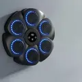 Боксерский тренажер настенный Bluetooth с перчатками, Черный (музыкальный, мишень для бокса, интерактивный)