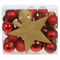 Украшение новогоднее Шар, набор из 30-ти штук, диаметр шара 8/6/5 см