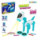ZABIAKA Проектор-лампа для рисования «Космическая собачка», 4 слайда, 32 картинки, 8 фломастеров, микс