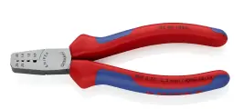 Пресс-клещи KNIPEX, 4 гнезда, контактные гильзы DIN 46228 1+4, 0.25-2.5 кв. мм, 145 мм, 2-комп ручки KN-9762145A