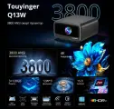 Проектор Touyinger Q13W 3800ANSI Full HD 4K декодер Android 15, поддержка MEMC Smart TV, домашний кинотеатр