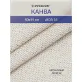 Канва в упаковке 3706/118 Aida Star 14ct (93% хлопок, 7% мет) 50x55см, кремовый люрекс