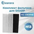 Фильтры FZ-D60HFE + FZ-D60DFE для Sharp KC-G61R, KC-D61R, KI-WF606, KI-GF60, KI-EX55. Хепа + угольный.
