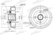 Барабан тормозной задн FORD: FOCUS 98-04, FOCUS седан 99-04, FOCUS универсал 99-04 PATRON арт. PDR1584