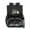 Ранец школьный GRIZZLY суперлегкий с анатомической спинкой, на ножках, с мешком для обуви, для мальчика, RAm-585-6/1