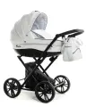 Коляска-люлька BEBIZARO MERCED WHITE дождевик, москитная сетка, подстаканник, сумка для мамы