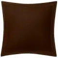 Наволочка - чехол для декоративной подушки на молнии T&I Велюр - канвас коричневый 45 х 45 см.