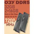 KingBank Оперативная память Dark Star Blade DDR5 UDIMM 7200MHz 2*16ГБ Dark Heatsink(Hynix A-die C34)