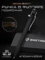 Ручка Bastion алюминиевая, шариковая, черная, в подарочном футляре