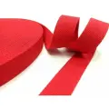 Стропа-лента ременная 32 мм, хлопок искусственный толщ. 2 мм, 45 метров, красная