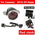 Секундомер для Porsche Cayenne 2010-2017, внутренняя панель, центральные часы-хронограф, компас, электронный счетчик, аксессуары для часов, Red Stopwatch