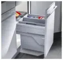Выдвижная система сортировки мусора Hailo Euro-Cargo 3610-47, 2 х 19л, серая, пластик, металл