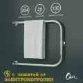 Полотенцесушитель Водяной Onix, модель Best Turn Chrome Left 500x600, П-образный, Хром, полный комплект, с защитой от электрокоррозии