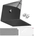 MOSISO Жесткий чехол для Macbook Air 13 15 дюймов, Crystal Black, A2251 A2289 A2338, Унисекс
