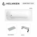 Акриловая ванна Helmken Edelva 140х70 комплект 3 в 1: ванна, ножки, серый подголовник
