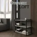Стеллаж напольный лофт LOFT серый