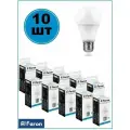 Лампа светодиодная Feron LB-94 Шар E27 15W 6400K 25630 - 10 штук