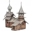 Сборная модель Умная Бумага Архитектура, Часовня Архангела Михаила, остров Кижи, картон, масштаб 1:87