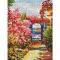 Алмазная мозаика Белоснежка Летнее спокойствие / Набор алмазной мозаики 30х40 см / На подрамнике / Полная выкладка / Природа / Цветы / Деревья