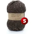 Пряжа для вязания крючком, спицами, Пехорка Pehorka Смесовая средняя, акрил/шерсть, цвет 517, коричневый меланж, 5 шт. по 200 г, 200 м