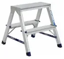 Стремянка Alumet Аd7202 2Х2 Двухсторонняя, Рабочая Высота 2.4 М, Нагрузка 150 Кг.