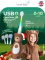 Звуковая электрическая зубная щетка Brush-Baby Sonic Медведь 0-10 лет
