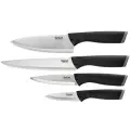 Набор ножей Essential Tefal K2214S75 4 предмета, из нержавеющей стали: поварской 20 см, шеф 15 см, универсальный 12 см, овощной 9 см