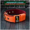 Ошейник для собак. Ручная работа. Ширина 4.5 см. Мягкий подклад. Сварная фурнитура.