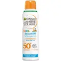 GARNIER Ambre Solaire детский солнцезащитный сухой спрей Анти-Песок Эксперт Защита SPF 50 200 мл