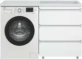 Тумба с раковиной Чегет 70 R белая под стиральную машину
