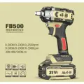 FengBao, ударный аккумуляторный гайковерт 500, 21В, 2х5.0Ач Li-Ion, в кейсе