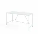 Стол письменный, компьютерный Руби ТМ ДЭФО 138x60x73.7, на металле, белый / белый