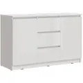 Комод 1200 Челси Белый глянец /холодный белый (2 двери 3 ящика)