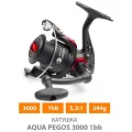 Катушка безынерционная AQUA Катушка для рыбалки AQUA Pegos 3000 (1 подшипник) / безынерционная для спиннинга удочки фидера под любую руку 3000