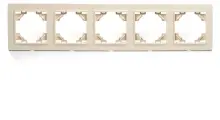 Рамка пятиместная горизонтальная, серия Эрна, PFR00-9005-02, слоновая кость 10шт