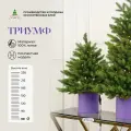 Елка искусственная новогодняя Триумф, Crystal Trees, с гирляндой, литая хвоя, настольная, высота 60см