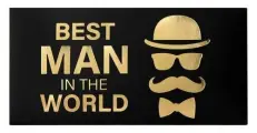 Конверт для денег BEST MAN IN THE WORLD, Мужской стиль, 166х82 мм, фольга, золотая сказка, 113759 (цена за 1 ед. товара)