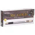 MunHwa Набор шариковых масляных ручек с грипом MC Gold, 0,7 мм BMC07-01/02, черный цвет чернил, 12 шт.