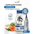 Корм для кошек сухой DOCTRINE с лососем и белой рыбой тресковых пород 800г