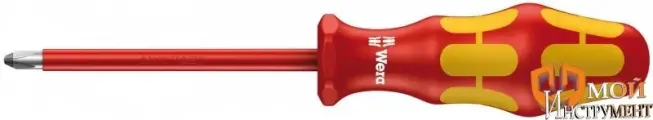 Отвертки для винтов Pozidriv WERA 006163 165 i PZ VDE Изолированная отвёртка Pozidriv PZ 1х150 мм WERA