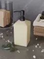 Дозатор для жидкого мыла MUSKO HOME Emily, 0,4 л, из бетона, кремовый глянцевый