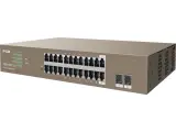 G3326P-24-410W коммутатор управляемый PoE, 26 портов, 24x1 гбит/с, SFP 2x1 гбит/с, PoE 24x30вт (до 370вт)